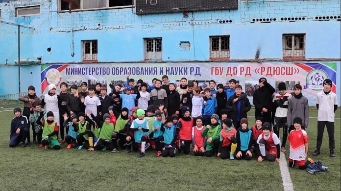 Поздравление с днём футбола от юных футболистов Дагестана.